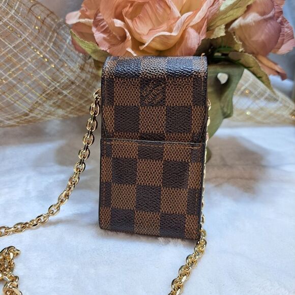 Louis Vuitton Damier Cigarette Case with Unbranded Chain Authentic - Picture 2 of 9